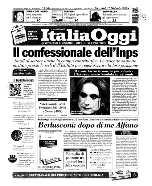 Italia oggi : quotidiano di economia finanza e politica